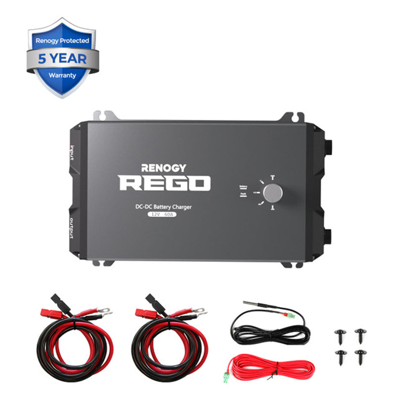 発電機・ポータブル電源 RENOGY REGO DC-DC BatteryCharger 12V 60A RENOGY REGO | REGO 12V 60A DC-DC Battery Charger – Coast to Coast RV