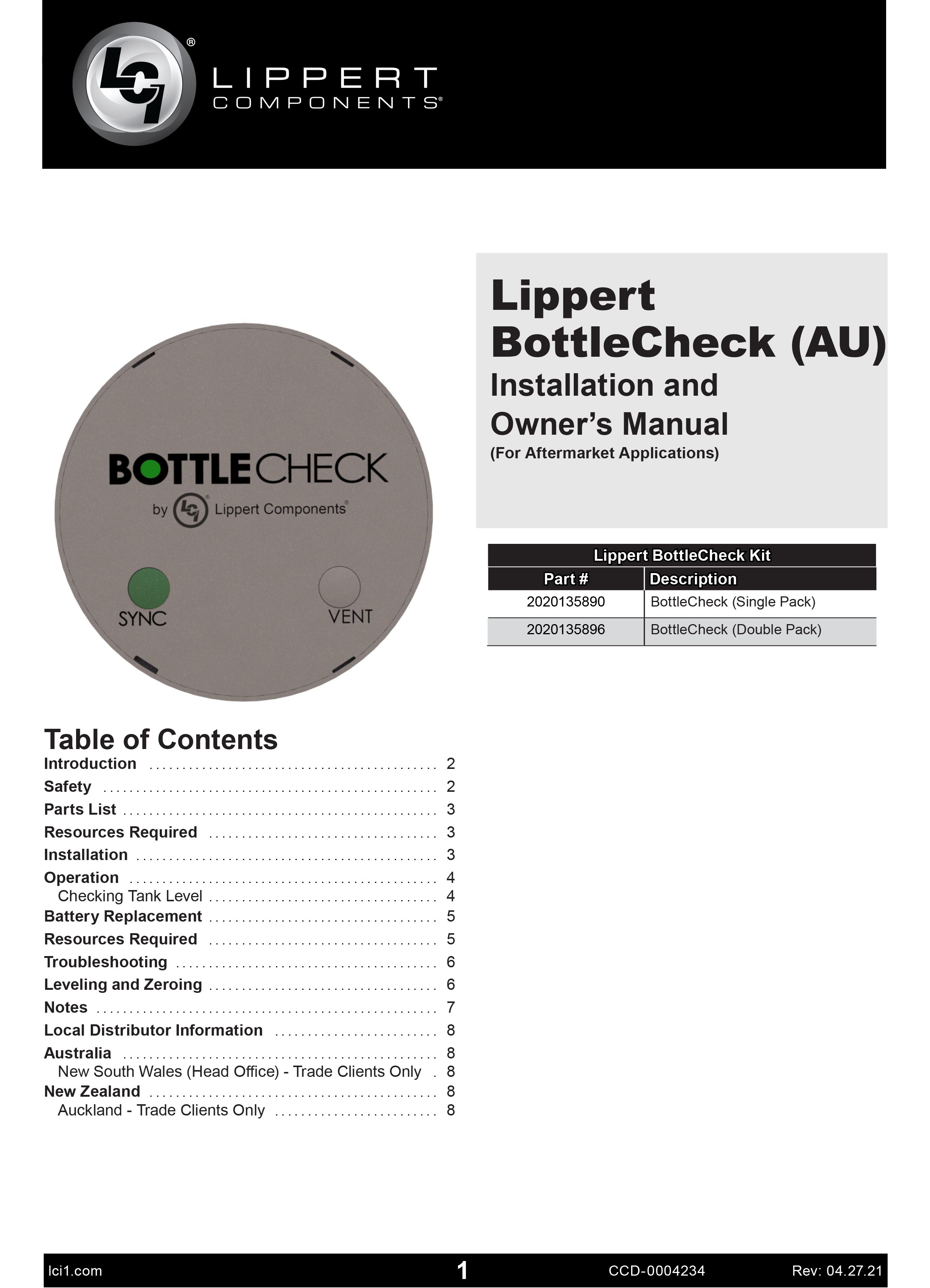 the BottleCheck Manual
