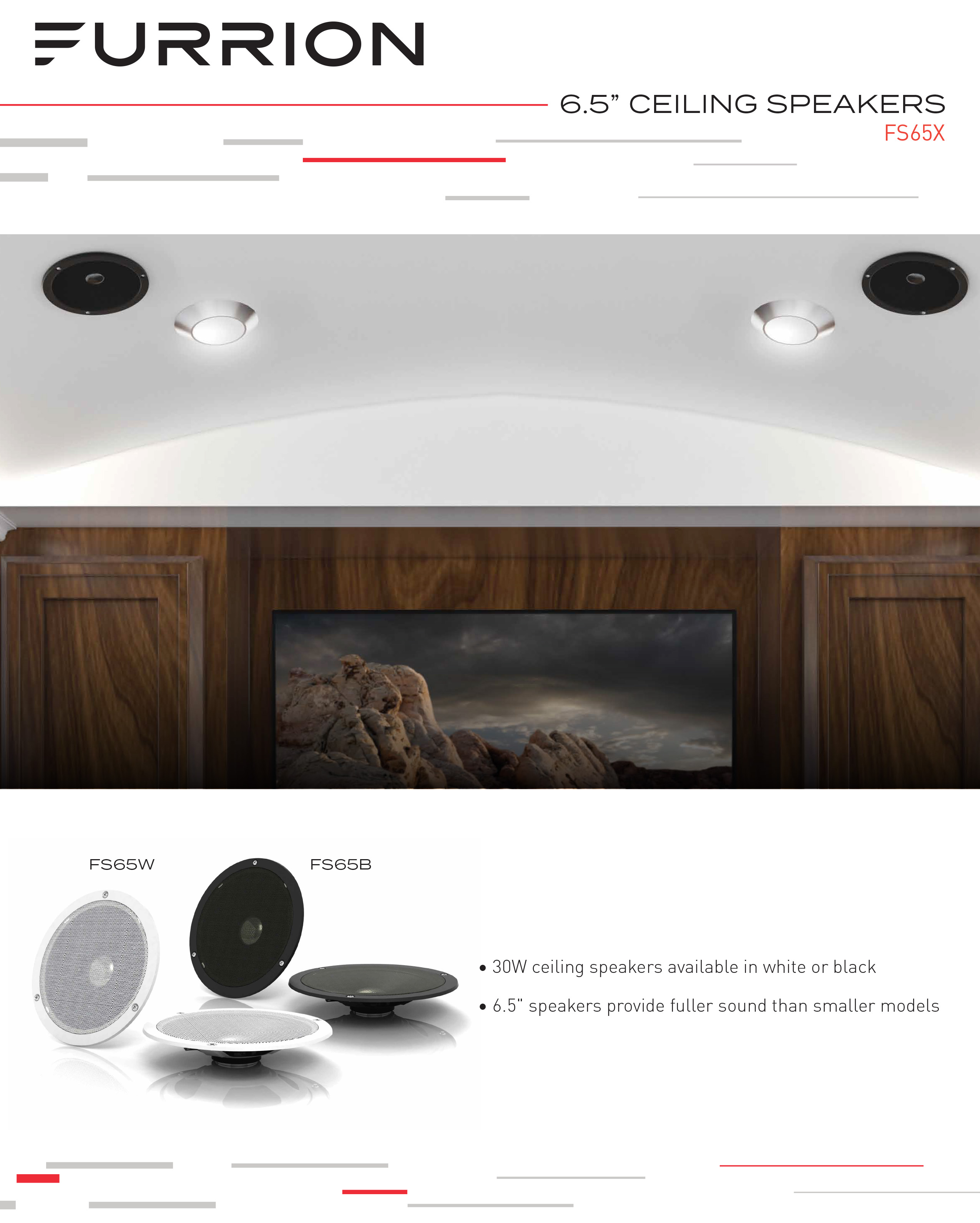 6.5 FS65W Furrion 30w Ceiling Speaker for RV 