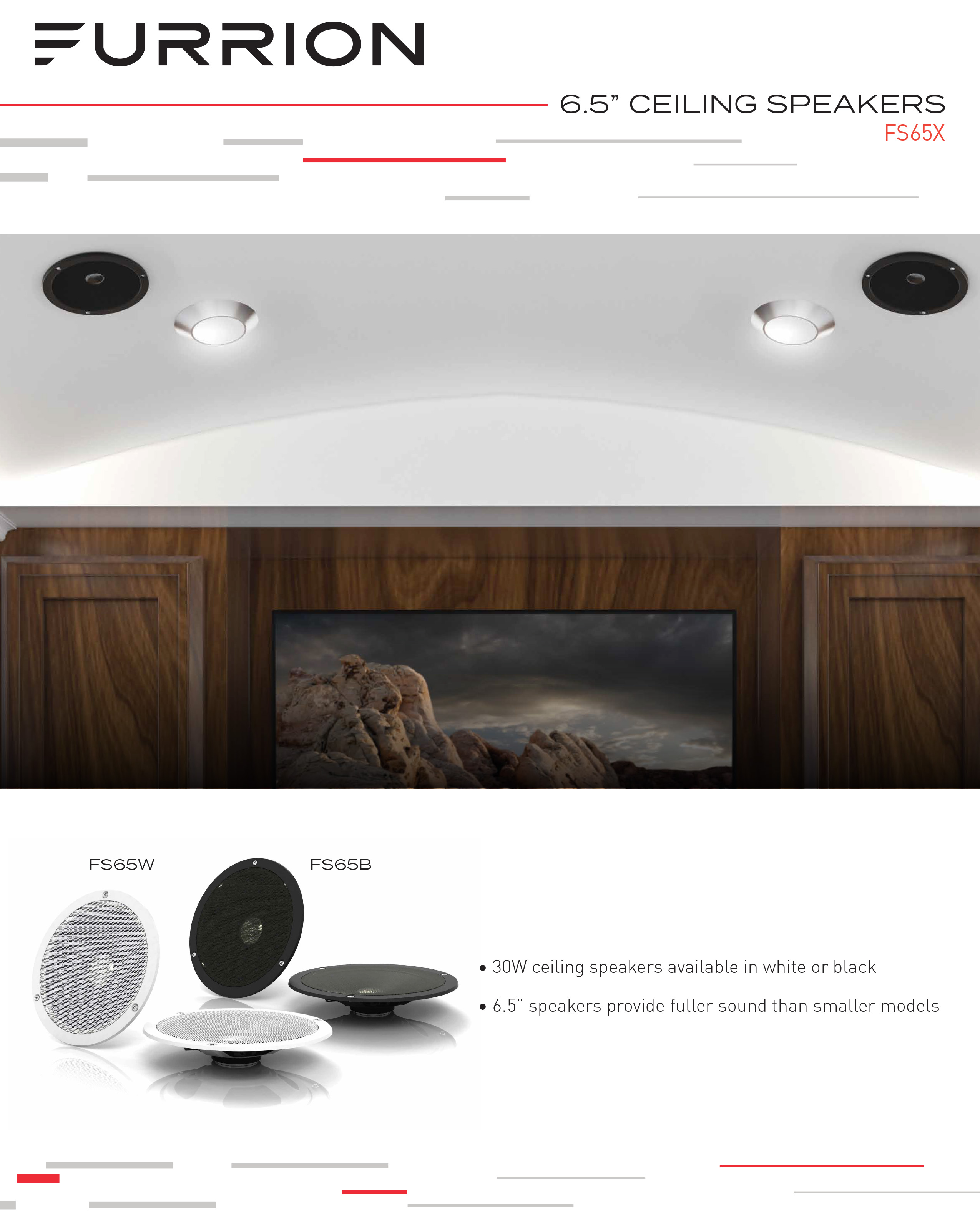 6.5 FS65W Furrion 30w Ceiling Speaker for RV 6.5 FS65W Furrion 30w Ceiling Speaker for RV