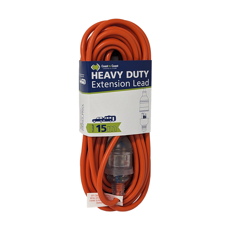 Coast 15M/15AMP Heavy Duty Extension Lead - Led Equipped
