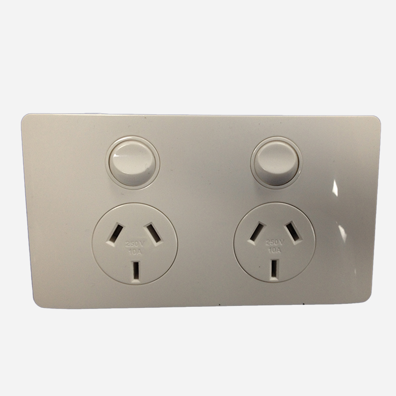 CMS Power Outlet  Double Natural White