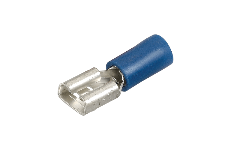 NARVA 6.3x0.8mm BLUE Female Blade TERMINAL t/s 4mm - 100 Per Box. 56136
