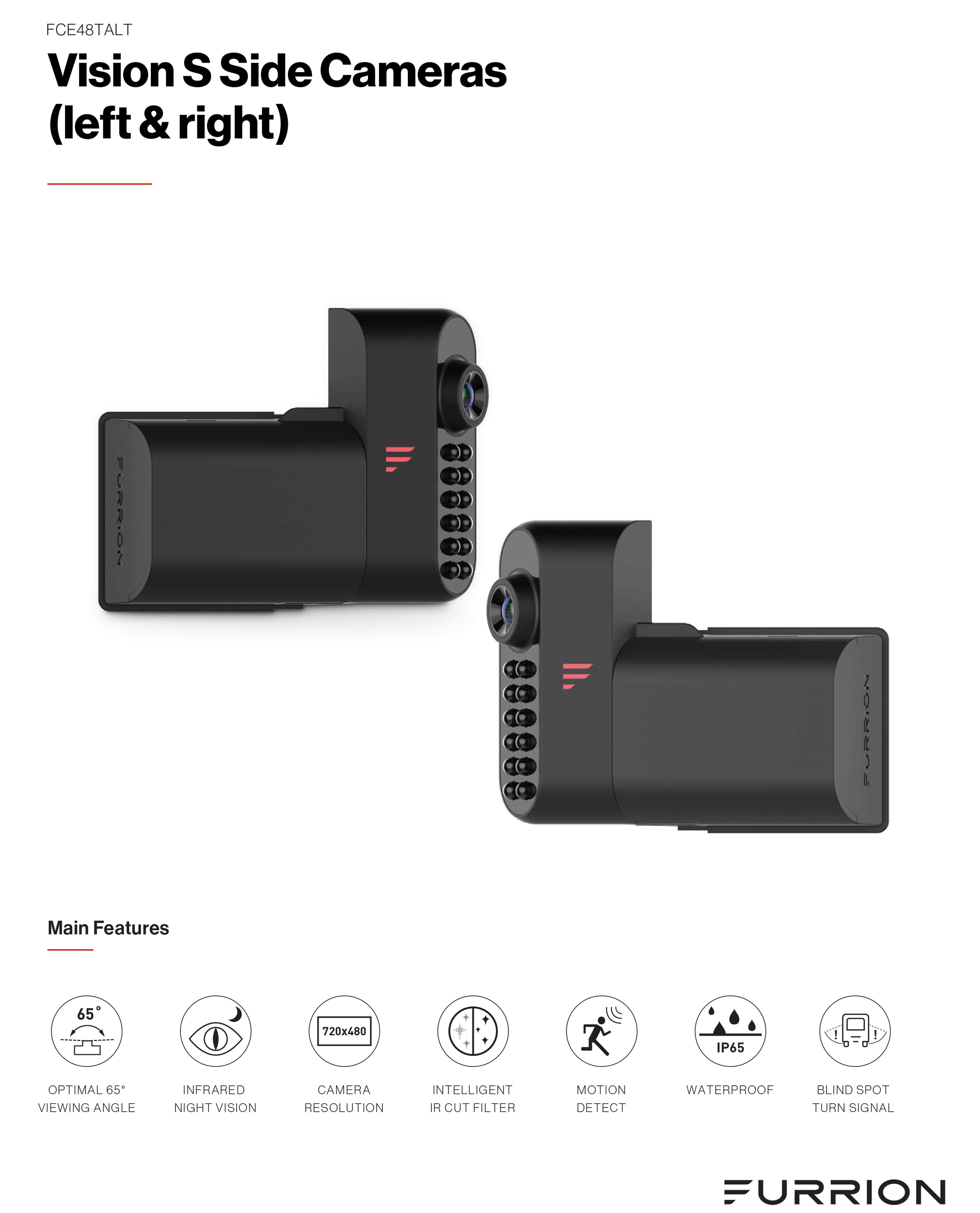Furrion Vision S Side Cameras with Lightless Brackets