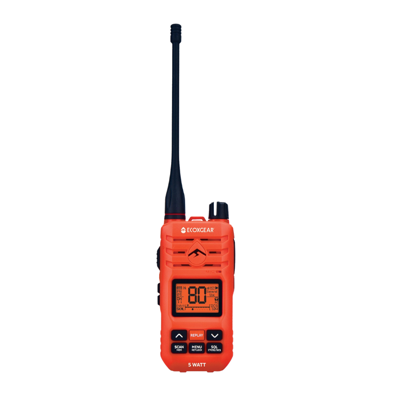 ECOXGEAR 5.0W UHF CB Handheld Radio | IP67 | Blaze Orange | EXG510SORG