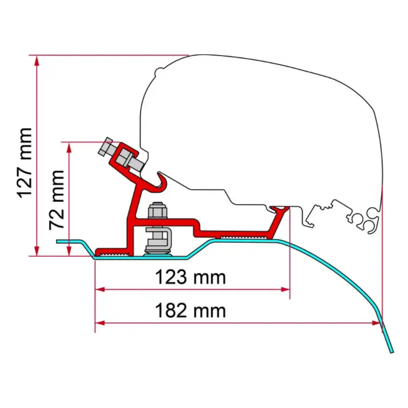 FIAMMA F65/F80 Awning Fixing Kit for Ducato 2006