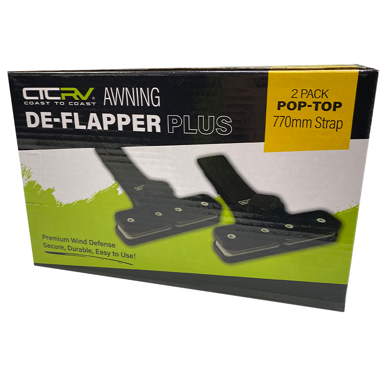COAST Strap De-Flappers PLUS for Roll-Out Awnings | POP-TOP | Pack of 2.