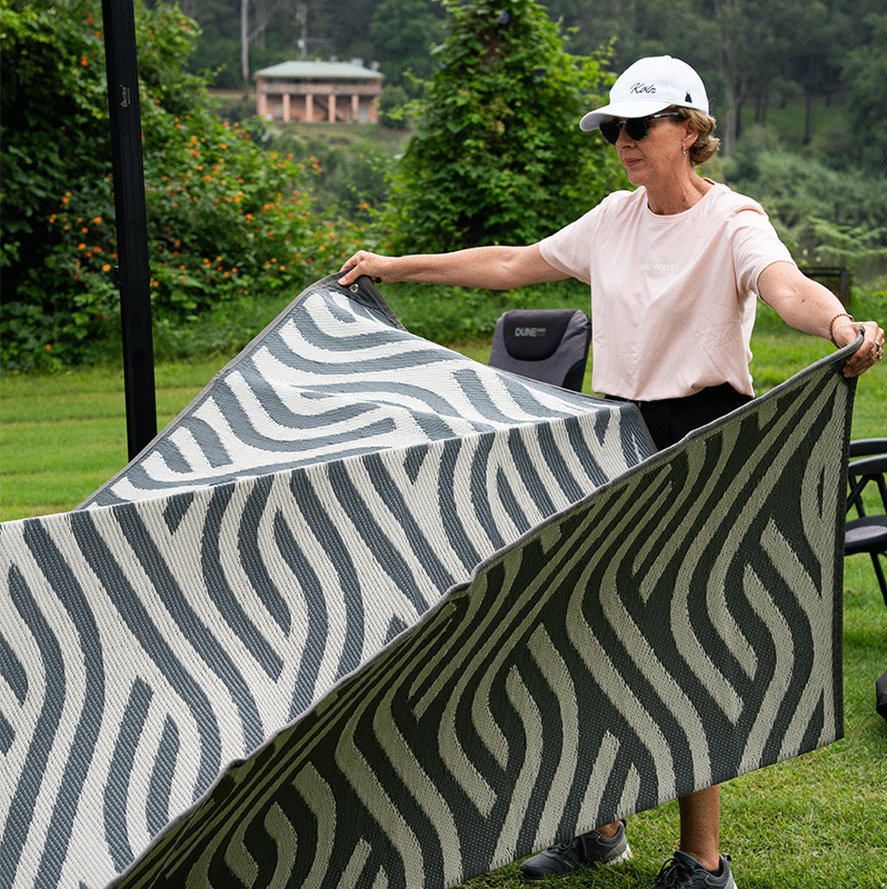 COAST RV Recycled Plastic Woven Camping Mat " Shifting Sands