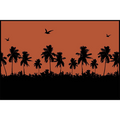 COAST RV Recycled Plastic Woven Camping Mat " Coastal Sunset