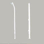 Carefree White Curved Hardware Bent Top & Straight Leg