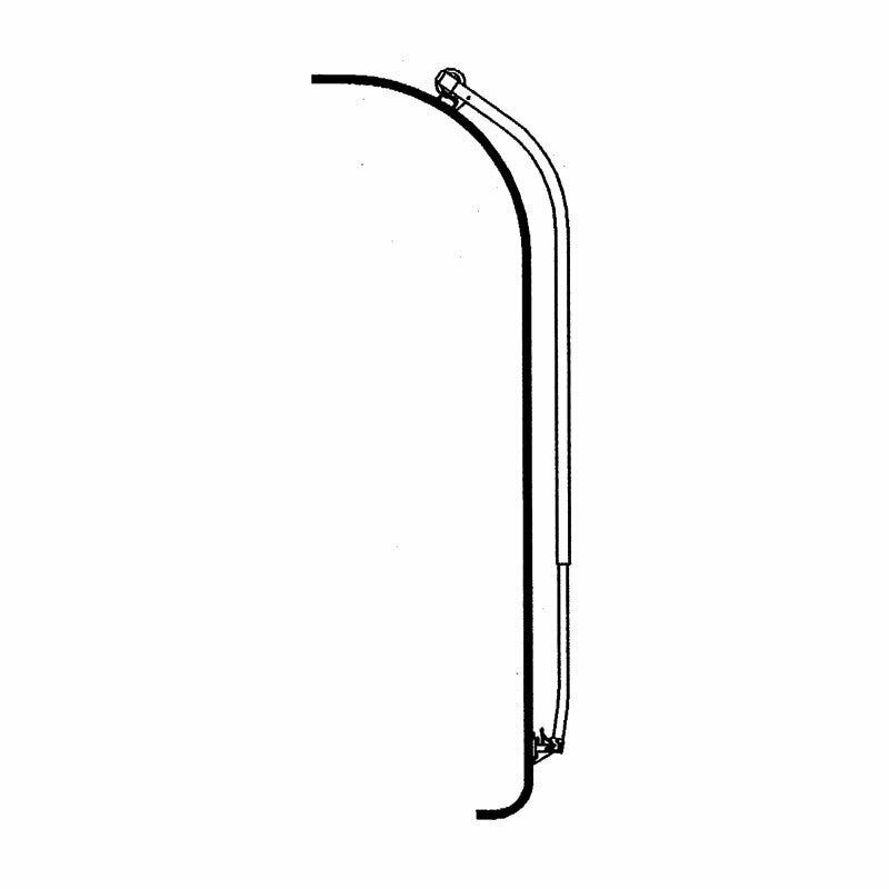 Carefree White Curved Hardware Bent Top & Straight Leg