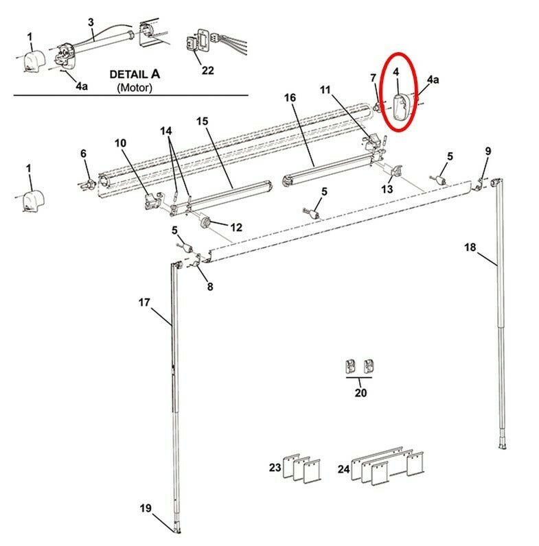 Freedom R/H End Cap White