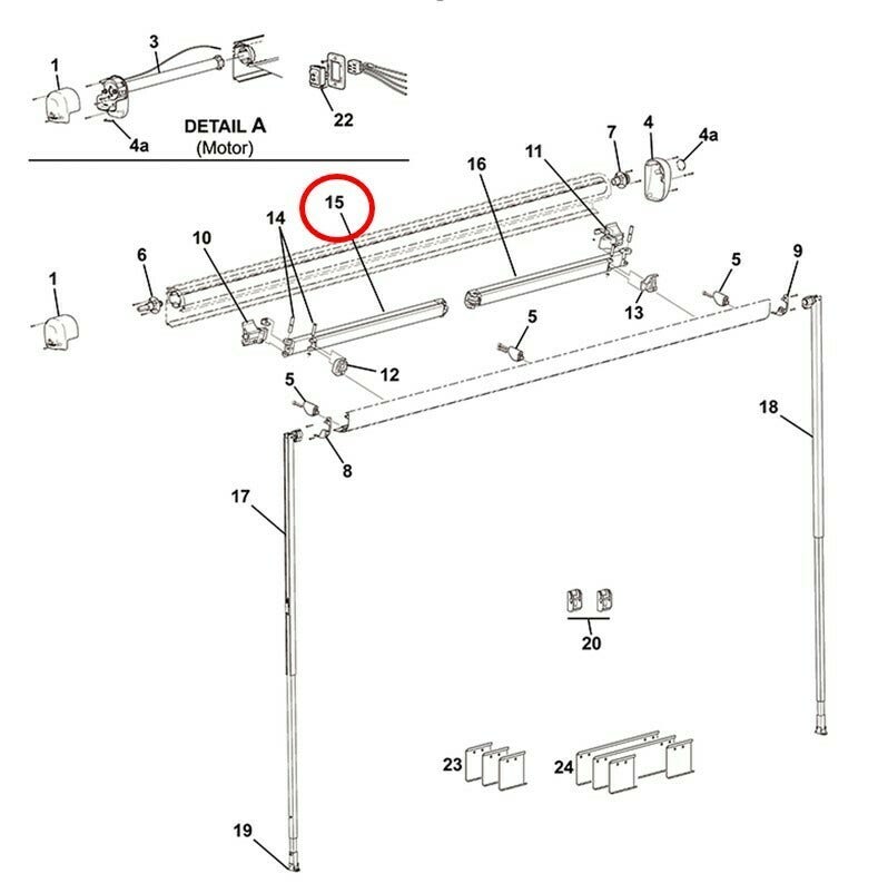 Freedom L/H Spring Arm Assy - Used with 2.57m