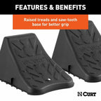 CURT Wheel Chock Set (Up To 17" Wide Wheels)
