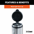 CURT 5/8 IN DOGBONE CHROME Locking Tow Hitch Pin.