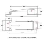 Roof Clamp with J Hook For Pop-Top White