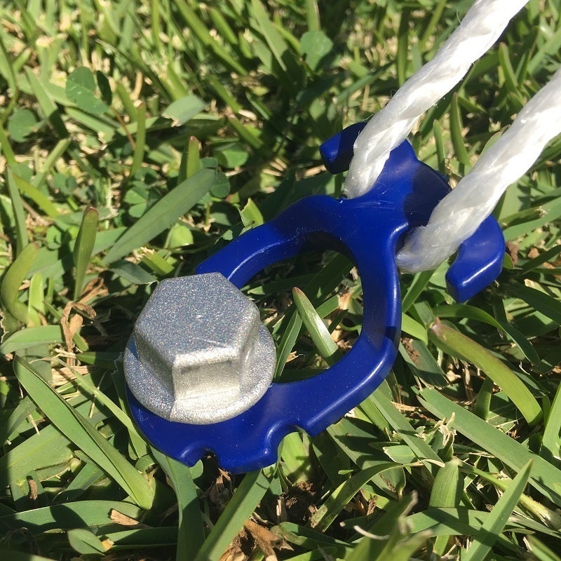 Large Alloy Screw In Peg with ABS Guyrope Holder Clip