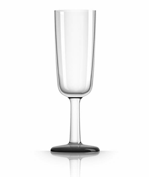 Palm Marc Newson Tritan Flute Glass w/ Black Base 190ml