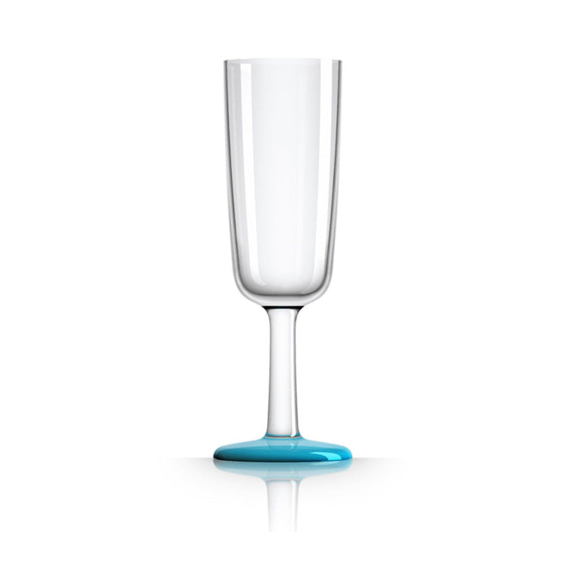 Palm Marc Newson Tritan Flute Glass w/ Vivid Blue Base 190ml