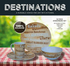 Coast 100% Melamine 16pcs Dinner Set - DESTINATIONS