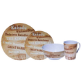 Coast 100% Melamine 16pcs Dinner Set - DESTINATIONS