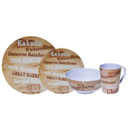 Coast 100% Melamine 16pcs Dinner Set - DESTINATIONS