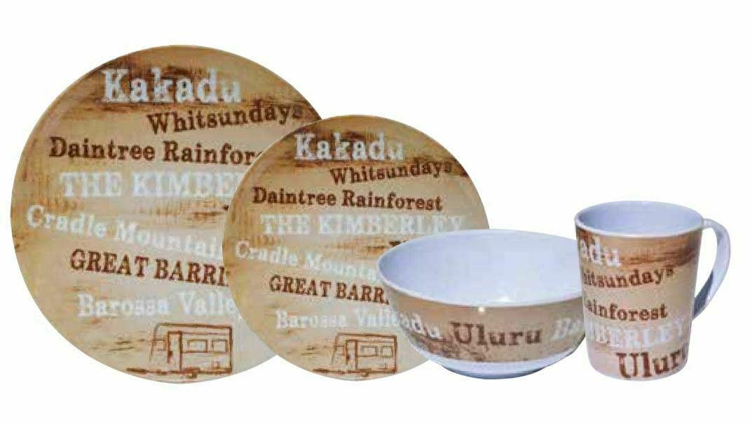 Coast 100% Melamine 16pcs Dinner Set - DESTINATIONS
