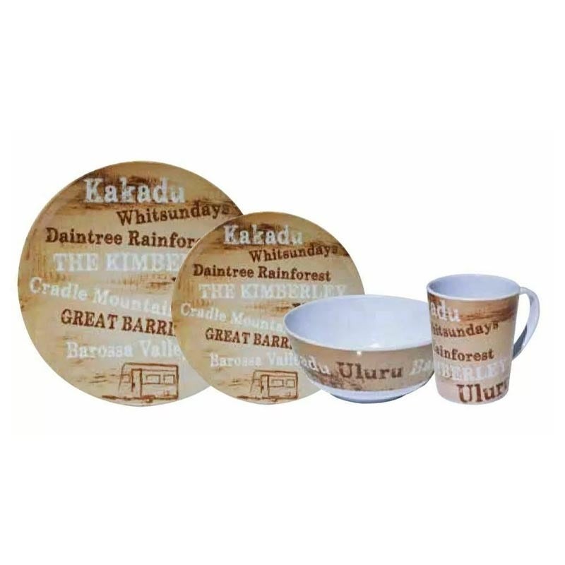 Coast 100% Melamine 16pcs Dinner Set - DESTINATIONS