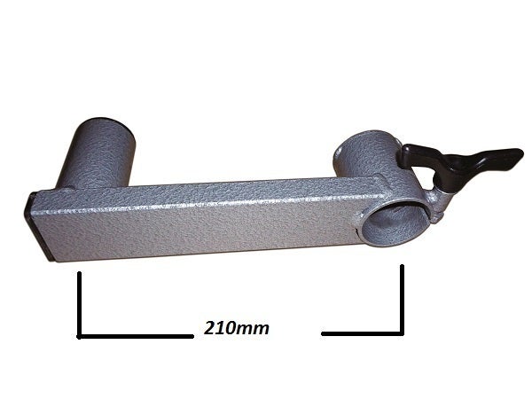 Wine Glass Extension in Grey Hammer-tone (215mm)