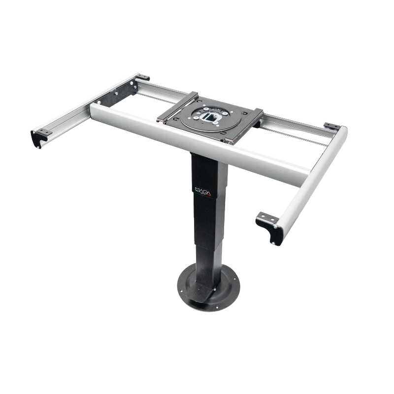 Nuova MAPA Black Adjustible Height SQUARE Table Leg with Turn Table & Slide.