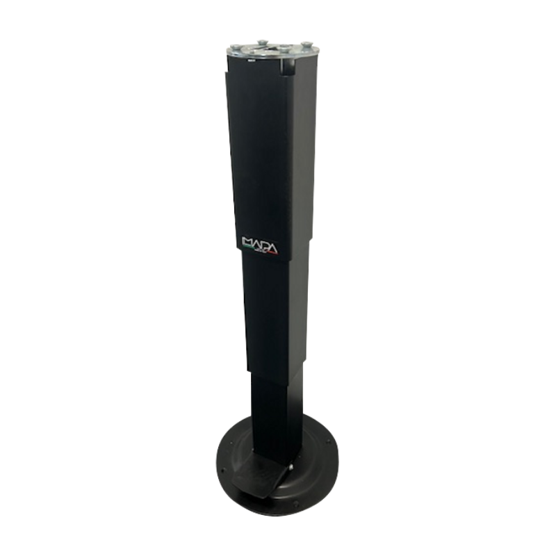 Nuova MAPA Black Adjustible Height SQUARE Table Leg with Turn Table & Slide.