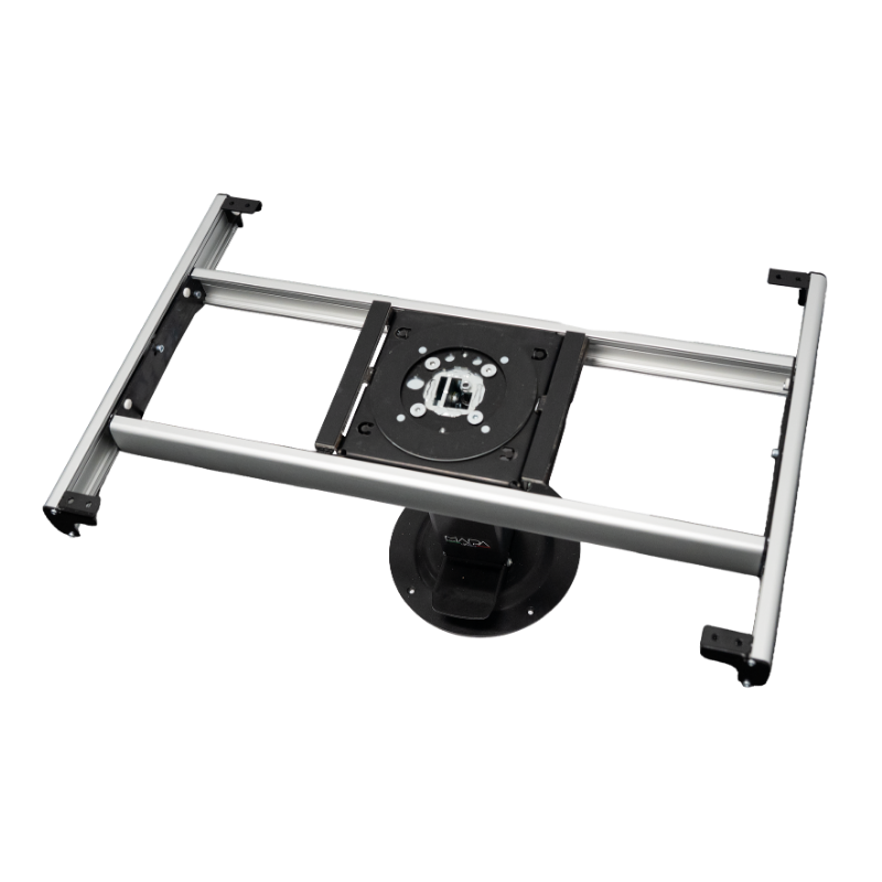 Nuova MAPA Black Adjustible Height SQUARE Table Leg with Turn Table & Slide.
