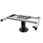 Nuova MAPA Black Adjustible Height SQUARE Table Leg with Turn Table & Slide.