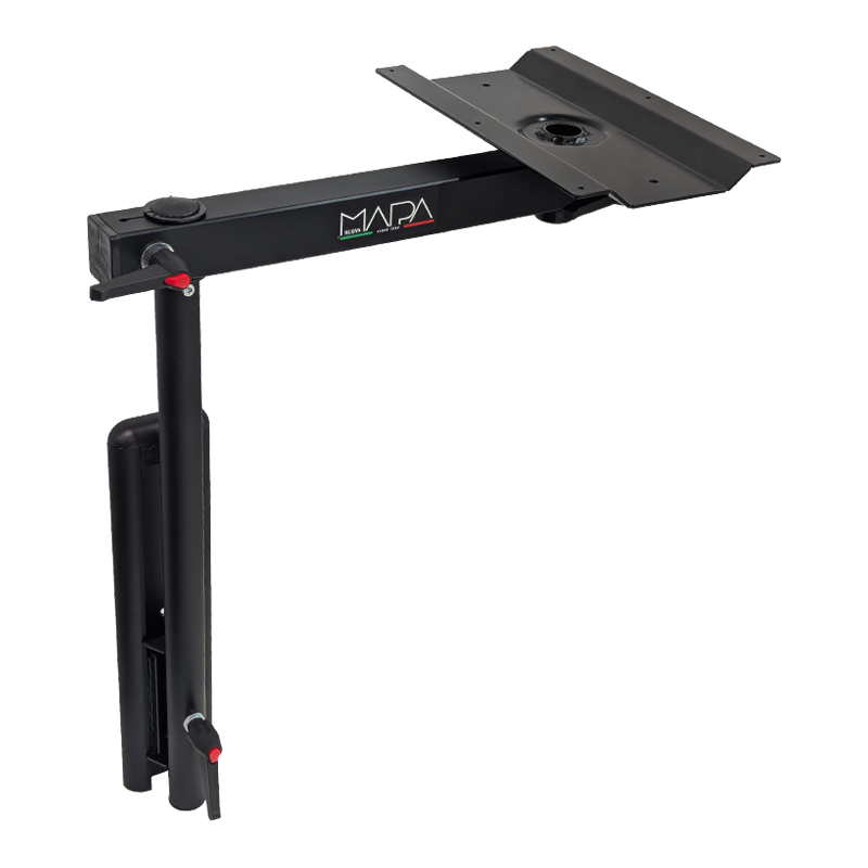 Nuova Mapa Onda | Swivel Aluminium Table Leg - Black Anodized.