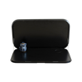 Caravan Picnic Table Black with LED Lighting & Backing Plate - 800 x 445mm