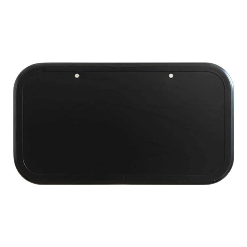 Caravan Picnic Table Black with LED Lighting & Backing Plate - 800 x 445mm