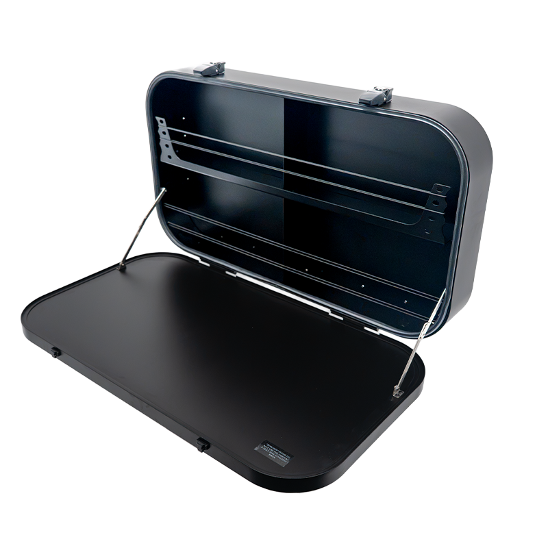 Black Picnic Table with Storage | 800 x 445 x 125mm. C2806V