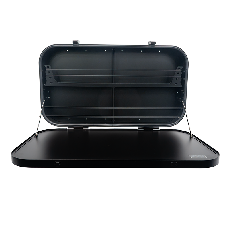 Black Picnic Table with Storage | 800 x 445 x 125mm. C2806V