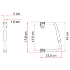 FIAMMA Security Handle 46 for RV Door | Deep Black.