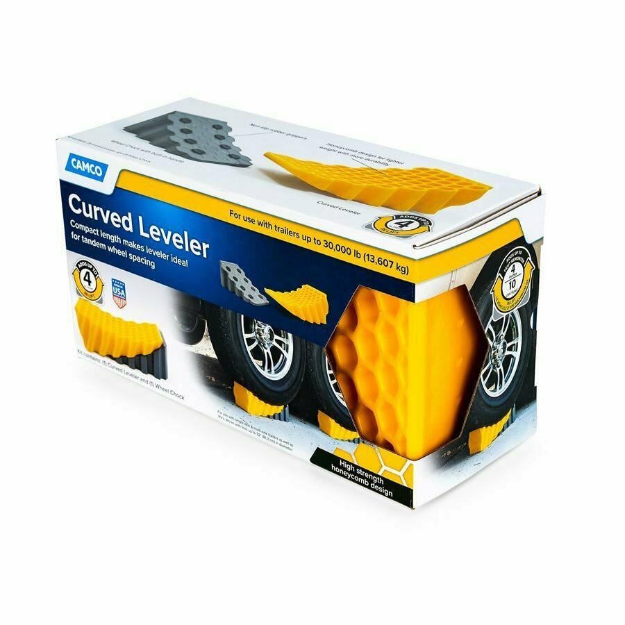 Curved Leveler and Wheel Chock
