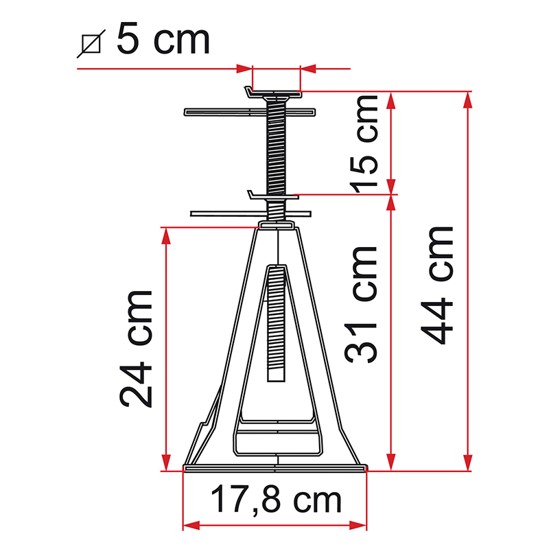 Fiamma Set Of 4 Plastic Jacks