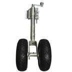 Solid Rubber Twin Jockey Wheel (With Clamp)
