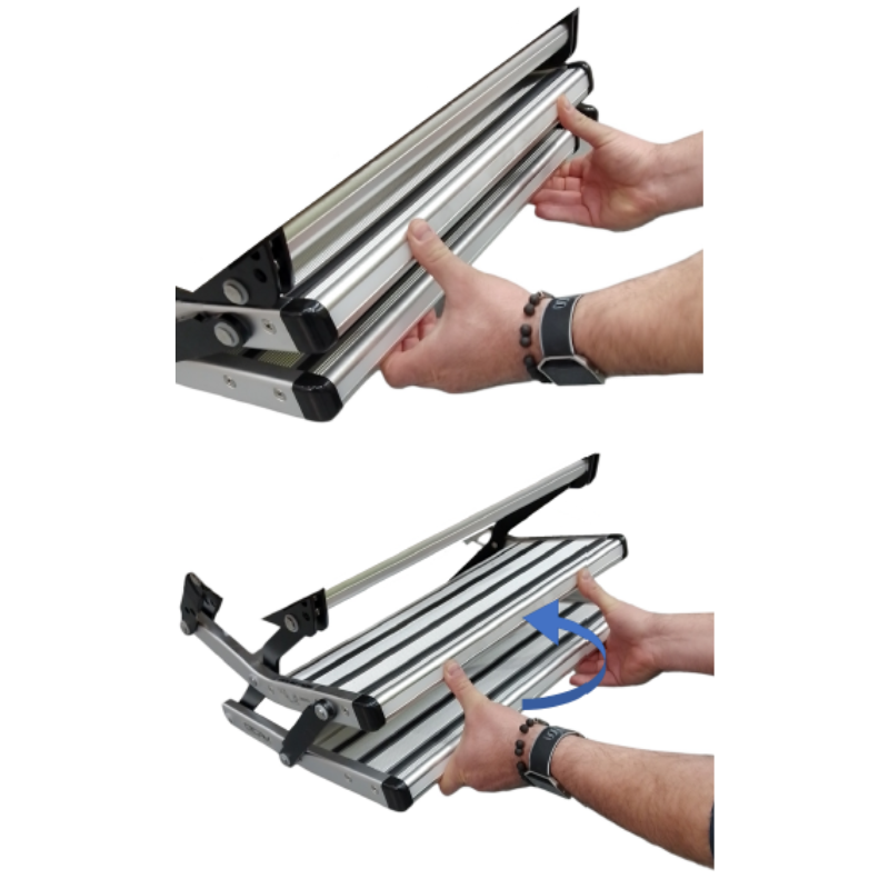 Coast Double Pull-Out Caravan Step - Aluminium - 497mm Width