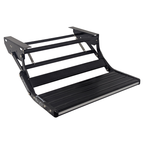 Coast Mk2 Spring Loaded BLACK Aluminium Fold Out Single Step - 588mm Wide