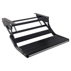 Coast Mk2 Spring Loaded BLACK Aluminium Fold Out Single Step - 588mm Wide