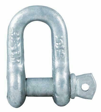 Dee Shackle Galvanised 8mm (Rated to 0.75 Tonne)