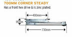 Alko Corner Steady 700mm Front