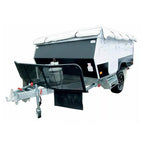CAMPER-VAN Stone Shield with Mesh & Reflectors - 3PCE BLK | 2150 x 500mm
