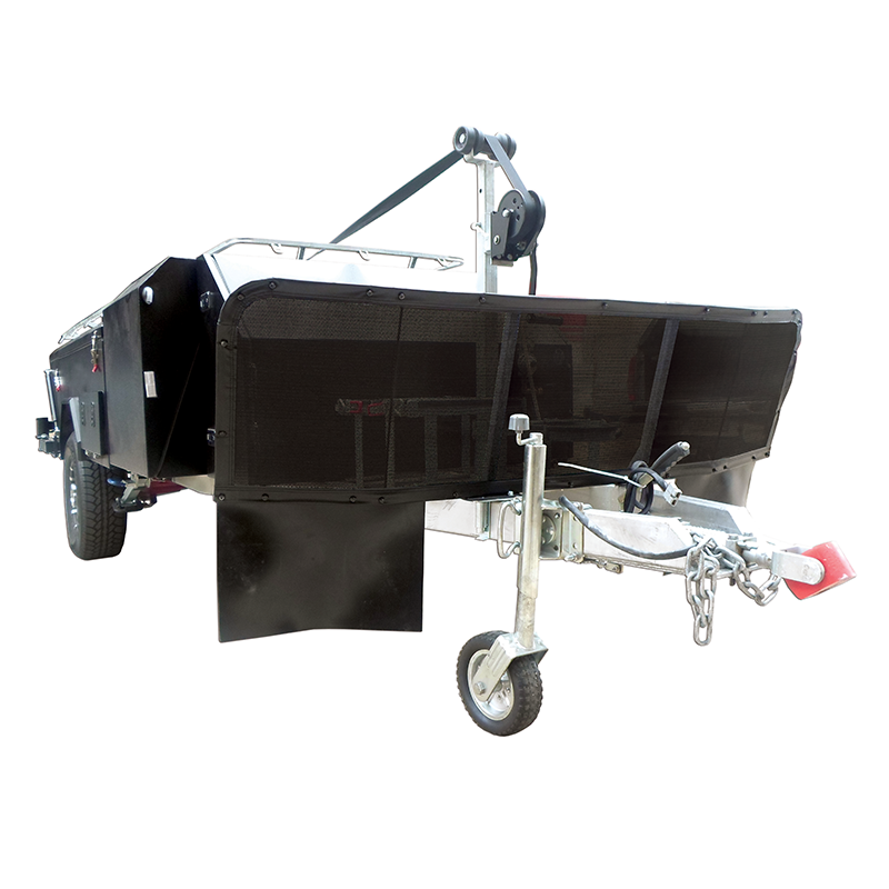 CAMPER-TRAILER Stone Shield with Mesh & Reflectors - 3PCE BLK | 1800 x 500mm