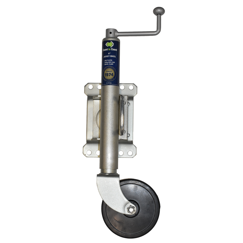 Coast 6" Jockey Wheel + Swivel Clamp